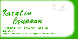 katalin czuppon business card